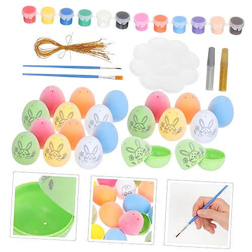 Ciieeo 1 Set Easter Doodle Eggs Unpainted Easter Eggs Hanging Easter Eggs Easter Crafts Kids Coloring Toys Unfinished Easter Eggs Easter Painting Ciieeo