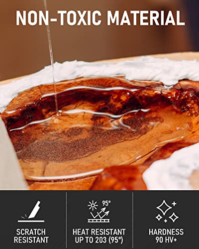 INCLY 2 Gallon Crystal Clear Epoxy Resin Kit, High Gloss & Bubbles Free Resin Supplies Coating & Casting Resin for Table Top, Countertop, River INCLY