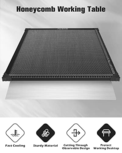 FAHKNS Honeycomb Working Table, 19.68"x19.68"x0.87" Honeycomb Laser Bed for Most Laser Engravers, for Fast Heat Dissipation and Table-Protecting with - WoodArtSupply