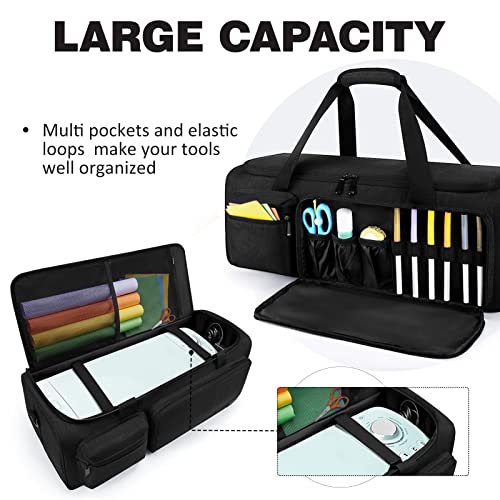 MIZATTO Carrying Case Compatible with Cricut Maker, Maker 3, Explore Air 2,  Explore 3,with Tote Bag for Cutting Mat Travel Carrying Bag for Craft Tool