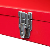 BIG RED ATB213 Torin 16" Hip Roof Style Portable Steel Tool Box with Metal Latch Closure, Red BIG RED