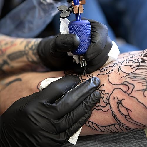 Schneider Nitrile Exam Gloves, Black, Large, Box of 100, Disposable Nitrile Gloves, Latex Free, Powder Free, Food Safe, Non-Sterile - for Medical, Schneider