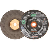 Walter 15L843 4-1/2x5/8-11 Flexcut Mill Scale Spin-On Grinding Wheels Contaminant Free Type 29S Grit 36, 25 Pack Walter Surface Technologies