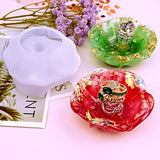 Actvty Ring Holder Resin Mold, 2Pcs Rose Ring Dish Silicone Molds for Epoxy Resin, Silicone Resin Molds for DIY Jewelry Holder Dish, Resin Crafts, Actvty