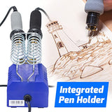 WEP 939D-VI Dual Pen Wood Burning Kit 250-750℃/482-1382℉ A/B Toggle Wood Burning Tool with 2 Detachable Pens, 20 Wood burner Tips, Dual-Barrel WEP
