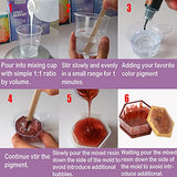 EuTengHao Resin Molds 43Pcs Silicone Molds for Resin, Epoxy Resin Crown Shape Mold Heart Shape Mold with Mica Powder for Storage Box Jewelry Trinket EuTengHao