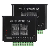 2Pcs TB6600 5A Stepper Motor Driver DC12-48V CNC Controller Nema 23 Nema17 Series Stepper Motor Single Axes 1 Phase Hybrid Metal Case CNC Engraving Shutao