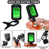 Anvin Acoustic Guitar Accessories Kit Including acoustic Guitar Strings, tuner, guitar capo, 3-in-1 restring tool, guitar picks, pick holder, bridge Anvin