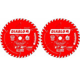 Diablo 6-1/2-Inch x 40-Tooth ATB Precision Finishing Saw Blade Bundle (2-Pack) Diablo