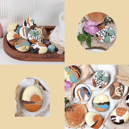 Craft Maker: Scented Rock Art Kit - DIY Rock Painting for Adults, All-in-1 Kit, Spa & Sandalwood Scented Sealers, Unique Easy-to-Follow Projects - WoodArtSupply