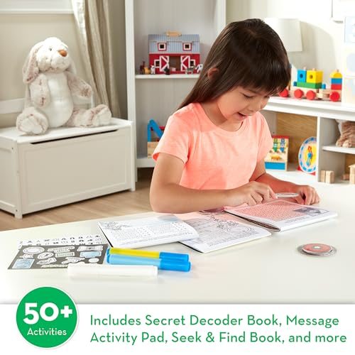 Melissa & Doug On the Go Secret Decoder Deluxe Activity Set and Super Sleuth Toy - Seek And Find Book, Kids Road Trip Essentials, Detective Kit, Melissa & Doug