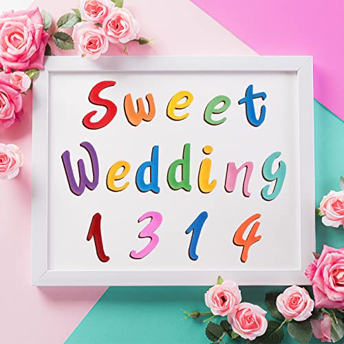 248 Pcs 1 Inch Wood Alphabet Letters and Wooden Numbers Blank Unfinished Wooden Letters for Crafts Wooden Numbers with Rustic Storage Tray for Blulu