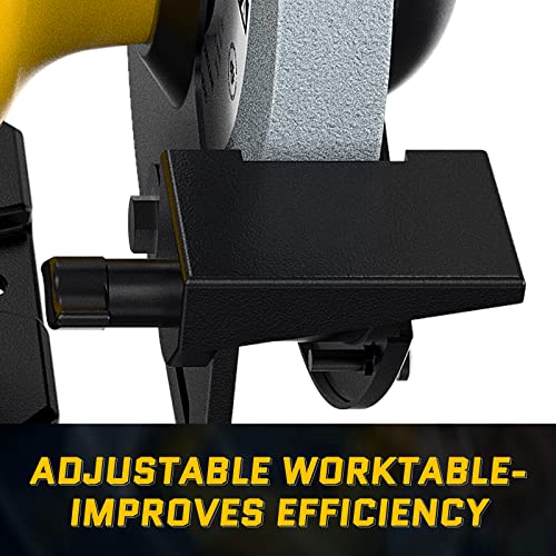 Woodskil 4.8A 3/4HP 8-Inch Bench Grinder, 3600rpm Table Grinder with Two Protective Eye Masks and Two Grinding Wheels Multipurpose Grinders for Woodskil