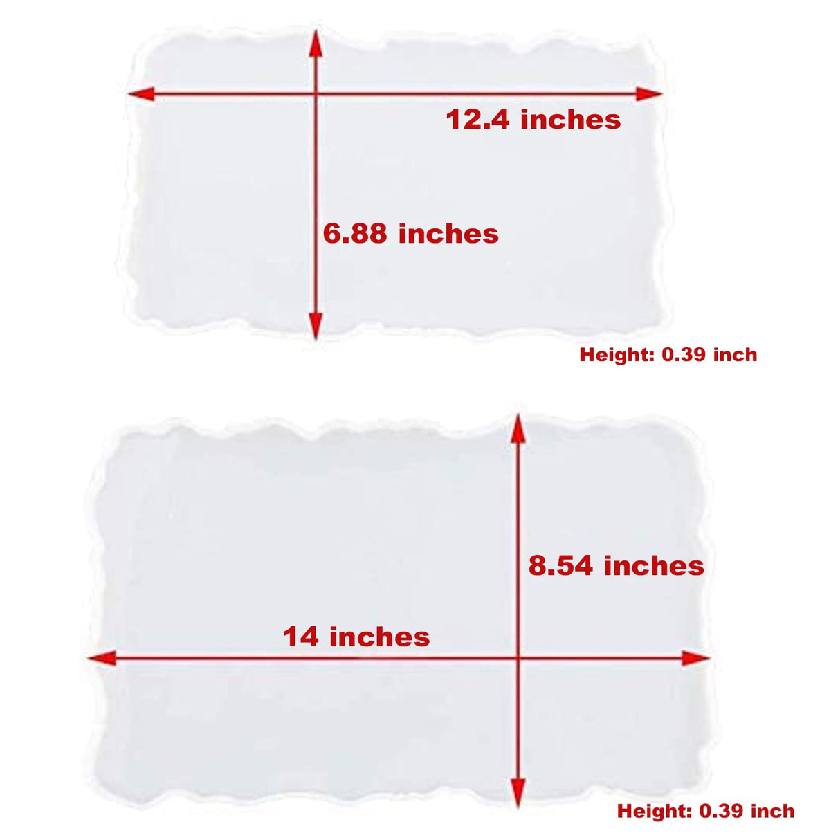 ResinWorld 2 Pack Large Silicone Molds Epoxy Resin Geode Tray Mold DIY for Making Resin Tray ResinWorld