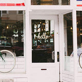 Vosarea Hello Wood Sign Cutout Hello Wooden Letter Sign DIY Block Words Sign for Wreath Home Door Wall Decor Art Decoration (35x14x0.5cm) VOSAREA