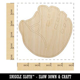 Baseball Glove Mitt Unfinished Wood Shape Piece Cutout for DIY Craft Projects - 1/8 Inch Thick - 4.70 Inch Size Sniggle Sloth