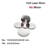 CO2 Laser Cutter Focus Focal Lens CO2 Laser Reflector Mirror Dia20mm*THK2/3mm Laser Molybdenum Reflective Mirror for CO2 Laser Engraving Machine Generic