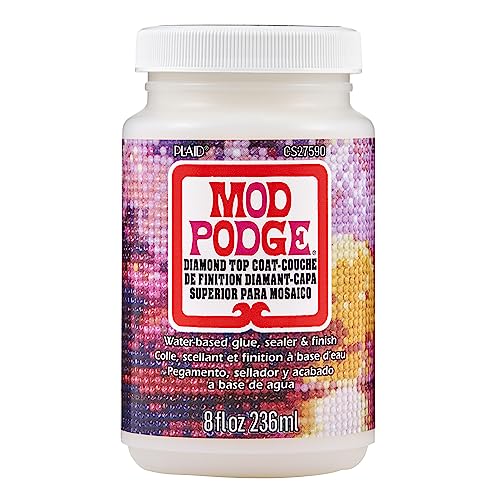 Mod Podge Top Coat, Premium All-in-One Glue, Sealer, and Finish Perfect for Preserving Diamond Puzzle Arts and Crafts Projects, CS27590, Clear Mod Podge