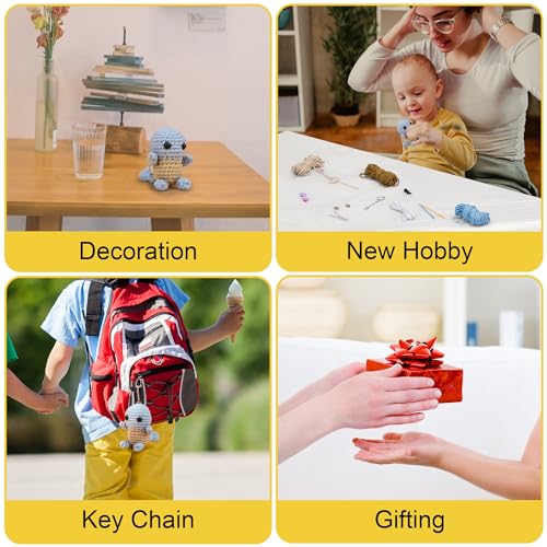 Crochet Kit for Beginners - Turtle Crochet Animal Kit with Step-by-Step Guide, Full Crochet Accessories and Supplies. Beginner Crochet Kit For Adults RexRitch