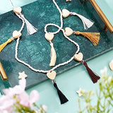 OLYCRAFT 150Pcs Natural Wood Beads Star Wood Beads Heart Round Unfinished Wooden Loose Beads Spacer Beads with Hole for Craft DIY Jewelry Making - 3 OLYCRAFT