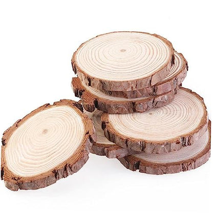 COHEALI 30 Pcs Ornament Kits Unfinished Wood Crafts Unfinished Wooden Circles Wood Slabs Wood Slab Crafts Wood Slices for Wedding Centerpieces DIY