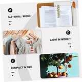Tofficu 1 Set Wooden Bookmark Wood Crafts Tags Wooden Craft Bookmarks Unfinished Bookmark Blank Wooden Gift Tags Labels Lables Rustic Blank DIY Tofficu