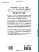 Making Authentic Craftsman Furniture: Instructions and Plans for 62 Projects (Dover Crafts: Woodworking) Dover Publications