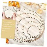 FONDOTIN 5pcs Woven Bag Base Blank Tote Bag Knitting Supplies DIY Kits DIY Bag Wooden Base Wood Basket Bottom Basket Weaving Base Bottom Shaper Pad FONDOTIN