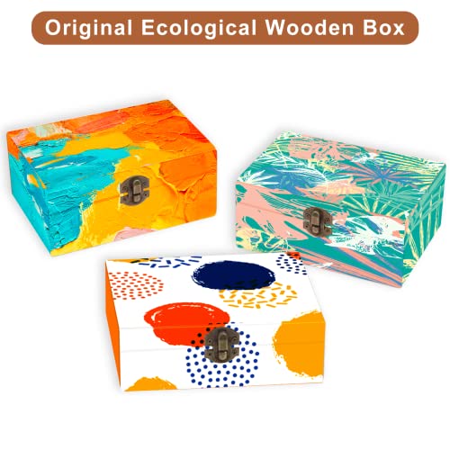 KYLER Unfinished Wooden Box with Hinged Lid, 4 Pcs- 6"x3.8"x2" Wood Boxes Bulk for Craft, Make Your Own Gift, Jewelry Pin Box KYLER