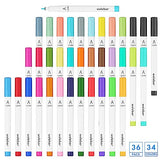 Welebar 1.0 Tip Medium Point Pens for Cricut Joy/Xtra, 36 Pack Assorted Marker Pens for Drawing, Writing, Compatible with Cricut Joy Machines Welebar