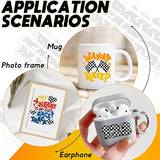 Tintnut Chessboard Permanent Vinyl Roll - 12 inch x 5ft, Checkered Racing Adhesive Vinyl Compatible with Cricut Machine, Black and White Permanent Tintnut