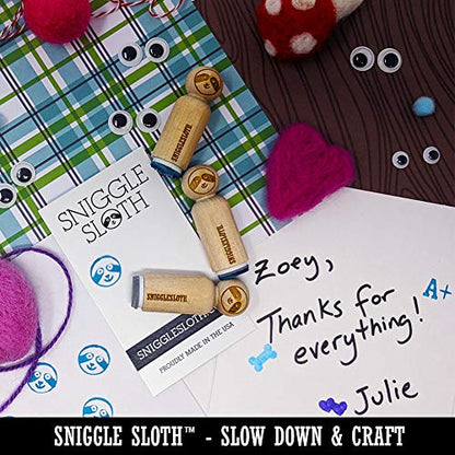 Heart Hollow Rubber Stamp for Stamping Crafting Planners - 1/2 Inch Mini - WoodArtSupply