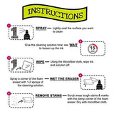 Chalkola Natural Chalkboard Cleaner Spray & Eraser Kit for Liquid Chalk Markers - Suitable for Whiteboard, Blackboard and Dry Erase Boards - Comes Chalkola