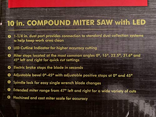 Ryobi 10 in. Compound Miter Saw with10 IN. COMPOUND MITER SAW WITH LED LED RYOBI