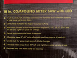 Ryobi 10 in. Compound Miter Saw with10 IN. COMPOUND MITER SAW WITH LED LED RYOBI
