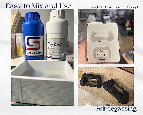 Siraya Tech Defiant 25 Platinum Silicone Mold Making DIY Kit, Food Safe, 25A Hardness, Ideal for 3D Printer UV Resin, Easy to Stop Curing Inhibition, Siraya Tech