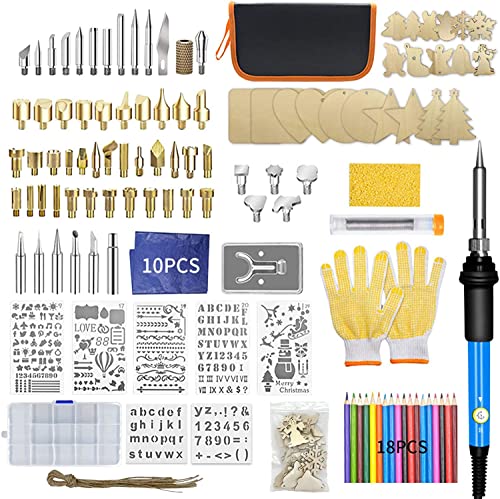 Pyrography Wood Burning Kit,153PCS Wood Burning Tool Wood Burner with Adjustable Temperature Soldering Iron, Woodburning Tool Set for Adults Crafts - WoodArtSupply