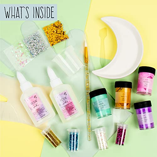 STMT D.I.Y. Resin Jewelry Dish Kit, Epoxy Resin Jewelry Dish Kit, Creative Resin Craft Kit for Beginners, Create Your Own Trinket Tray Dish, Great STMT