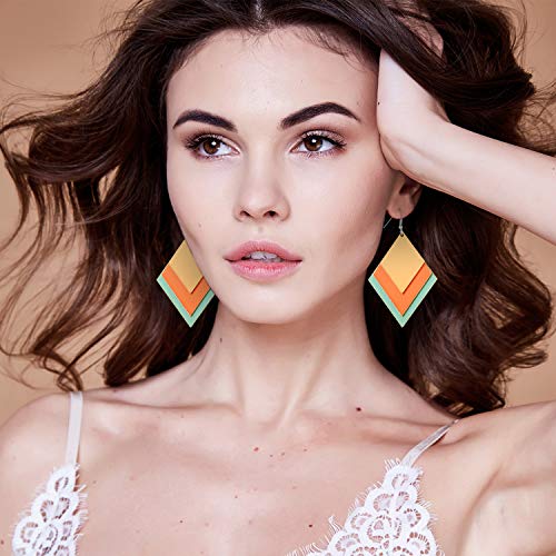120 Pieces Unfinished Wooden Earrings Blanks Wooden Teardrop Earrings Set Wood Pendants with 60 Pieces Earring Hooks and 60 Pieces Jump Rings for