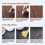 SEISSO Wood Furniture Repair Kit, Wood Putty Repair Fillers, Hardwood Laminate Floor Repair Kit, Restore Any Holes, Scratches, Cracks, Gouges for SEISSO