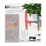 Plaid Plant Stand, Konnectz Unfinished Reversible, Easy to Assemble Wood Surface Perfect for DIY Arts and Crafts Projects, 61802 Plaid