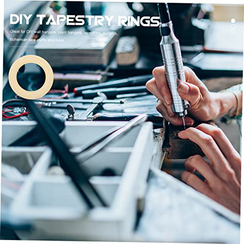 Operitacx 125 Pcs Handmade Wooden Ring Small Unfinished Rings Unfinished Wood Rings Craft Rings Smooth Wood Rings Macrame Wood Rings Wood Rings Operitacx