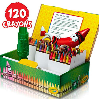 Crayola Crayons, 120 Count, Coloring Supplies, Gift for Kids - WoodArtSupply