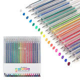 SMOOTHERPRO Glitter Gel Pens 1.0mm Metallic Vibrant Sparkle Colorful Pen 18 Colors for Coloring Calligraphy Cards Journal Drawing (SC623-18) SMOOTHERPRO