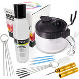 Airbrush Cleaner Kit With Brush Cleaner Solution - Ultimate Airbrush Cleaning Kit, Holder, and Pot for Efficient Cleaning of Airbrushes - Glass Clean Pixiss