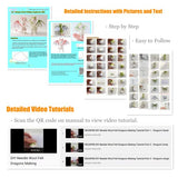 DEUXPER Needle Felting Kits Beginners, DIY Wool Felt Dragon Materials Set for Adults Kids, Needle Felting Craft Project Gift for Women Men DEUXPER