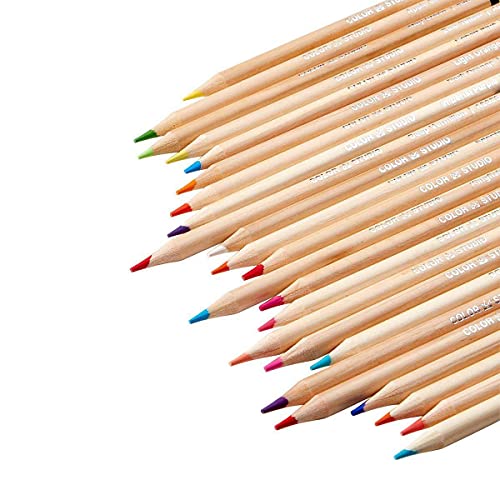 KINGART 312-72 Artist Quality 72 Ct. Colored Pencil Set, 72 Vibrant Pre-Sharpened Colors, Smooth Application for Sketching & Drawing Paper and Mixed KINGART