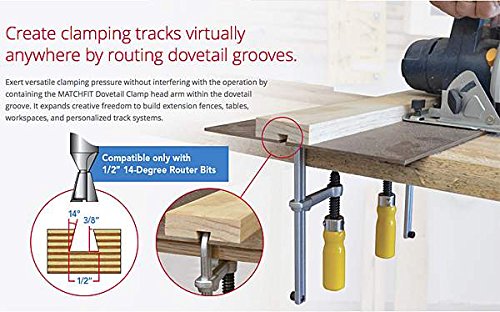 Microjig Matchfit DVC-538K2,DS-333 Dado Stop & Dovetail Clamp Set For Table Saw - WoodArtSupply