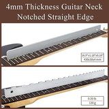 Frautron Guitar Luthier Tool Kit Includes 16" Fret Leveling Beam, Guitar Neck Notched Straight Edge Setup Tool, Fret Rocker, String Action Ruler Frautron