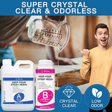 Epoxy Resin Kit, Crystal Clear Deep Pour Epoxy Resin for River Tables, Live Edge and Wood Filler, ¾ Gallon Clear Casting Pourable Epoxy Resin(2:1 Mix JDiction